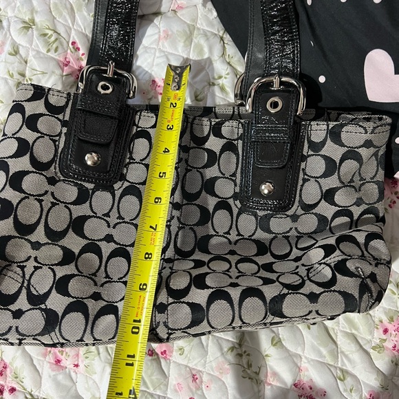 Coach Black and Gray Signature Tote Bag - Picture 10 of 15